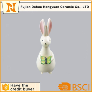 Ceramic Animal Statue Easter Rabbit for Garden Decoration